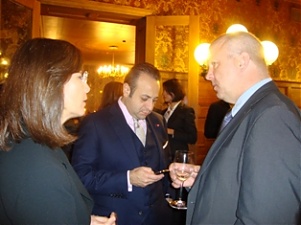 Посол Турции в Латвии г-жа Серафи Серап Эзджошкун, министр Эгемен Багис и Ph.D. Нилс Муйжниекс. Рига. 10.11.2011.